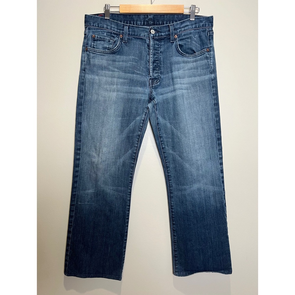 7 For All Mankind Relaxed Jeans Mens 36x30 Button Fly Denim Medium Wash